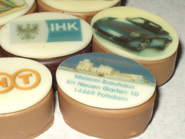 Fotos und Logos auf Pralinen