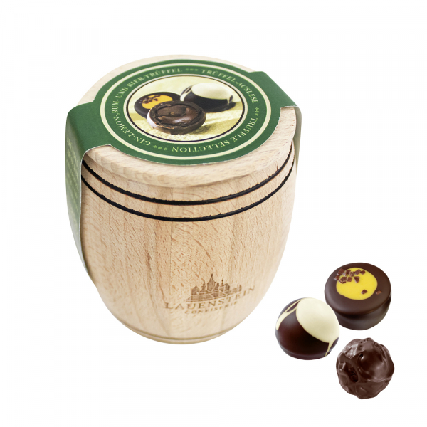 Auswahl hochprozentiger Zartbitter-Pralinen, EH Chocoladen, handgefertigte, Trüffel, 3fach sortiert