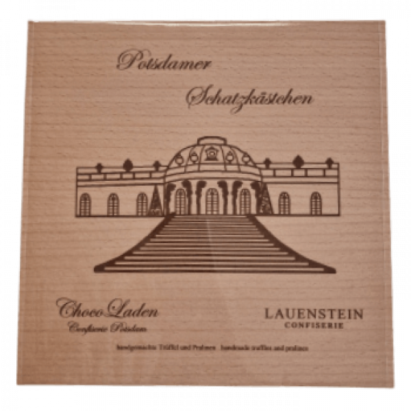 Lauensteiner Auslese Pralinenauswahl 200g Potsdamer Schatzkästchen aus Holz