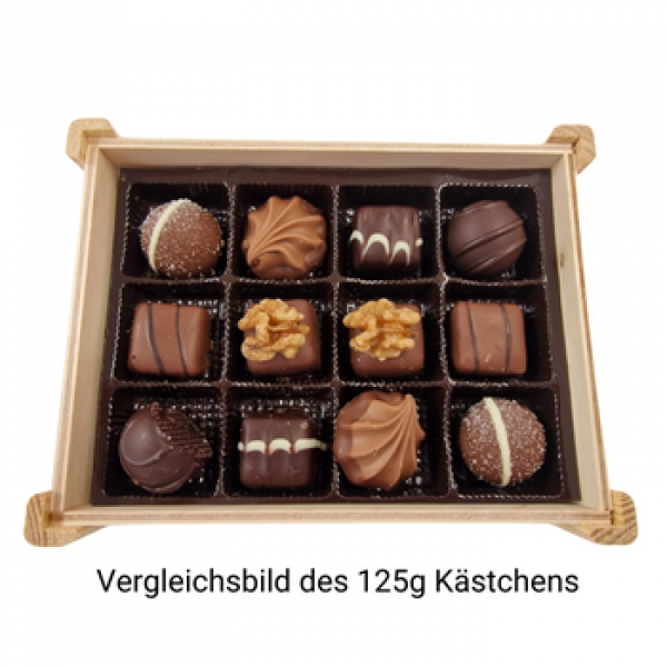 Pralinenauswahl 200g Potsdamer Schatzkästchen aus Holz