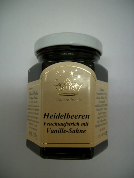 Heidelbeeren mit Vanille-Sahne