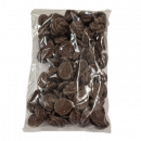 Produktbild vegane, pure helle Schokoladenalternative in Drops Button Form EH Chocoladen